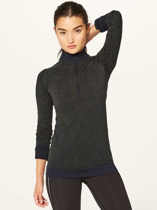 lululemon athletica Tops - Lululemon Rest Less 1/2 Zip
Black / Armory